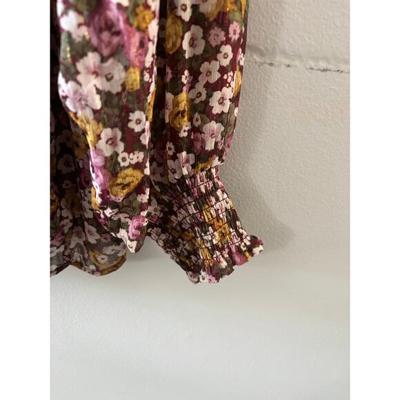 Torrid Womens Floral Chiffon Sheer Blouse Size 3X Button Down Feminine - Picture 3 of 8